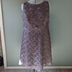 Adrianna Papell Silk Lined Organza Midi Dress Size 22W NWT